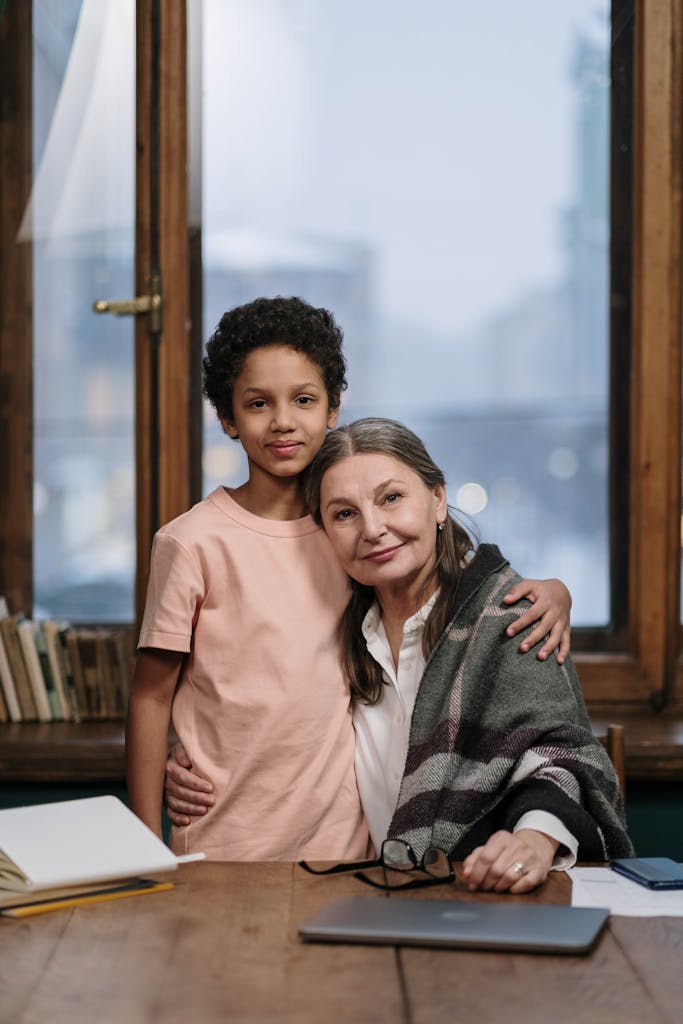 Photo of a Teacher with Her Student