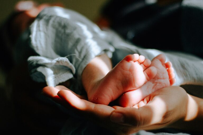 person holding a baby